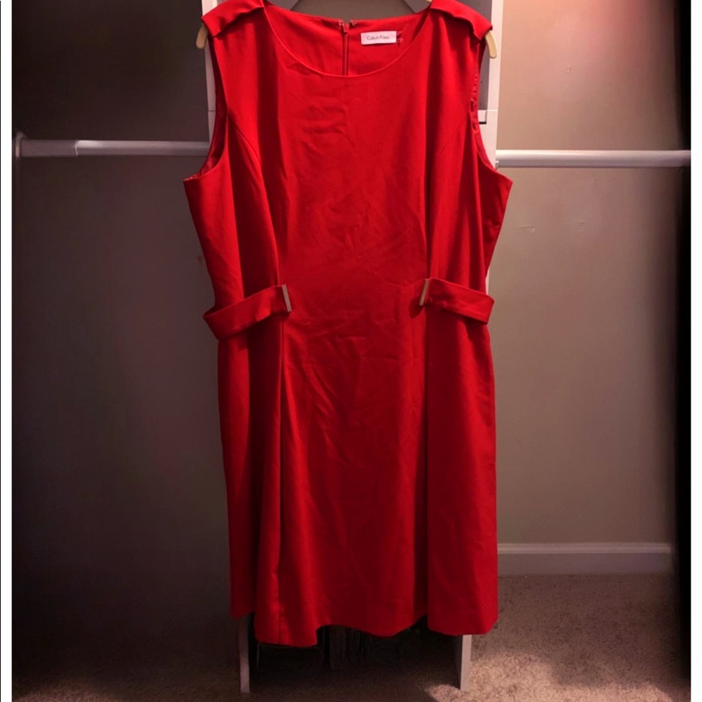Size 16 Calvin Klein red dress